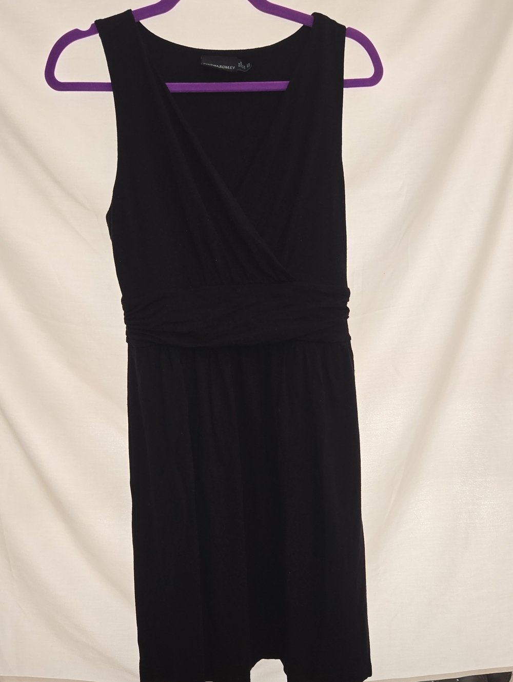 Cynthia Rowley Black Sleeveless Wrap Dress